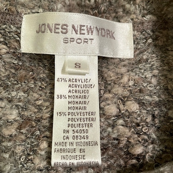 Shaggy Mohair Blend Neutral Soft Cozy Long Line Sweater Bobble Fishermen Y2K - Picture 7 of 9